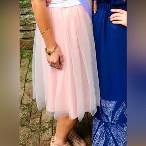 Pink tulle skirt
